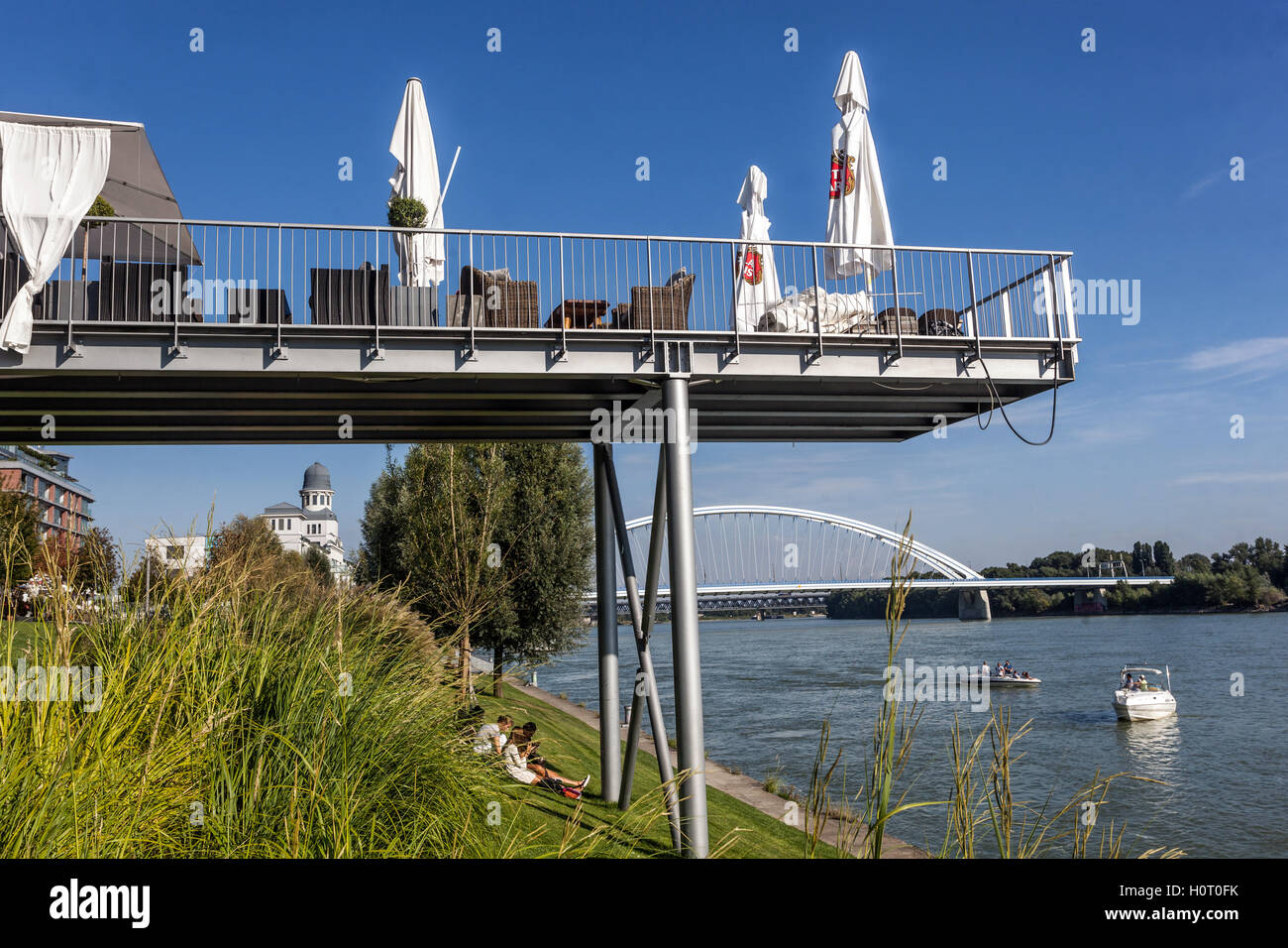 Modern Riverside, Eurovea, Bratislava, Slovakia, Europe Stock Photo