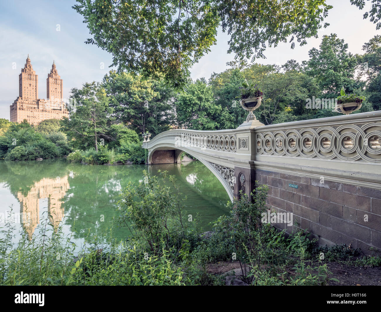 The Bow Bridge is a cast iron bridge located in Central Park, New York ...