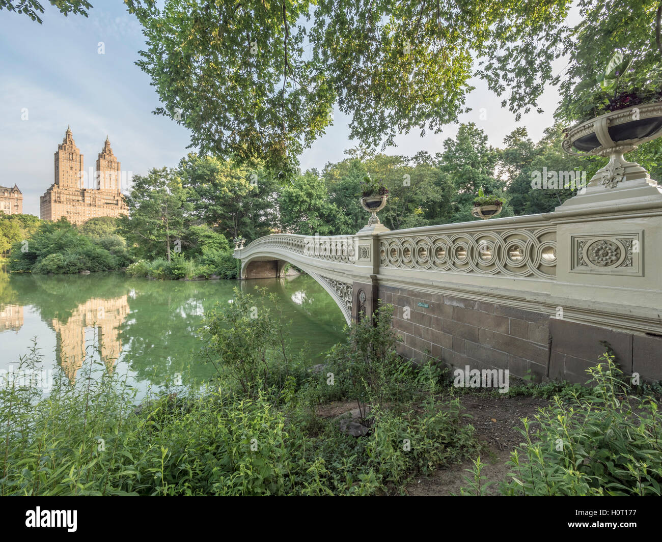 The Bow Bridge is a cast iron bridge located in Central Park, New York ...
