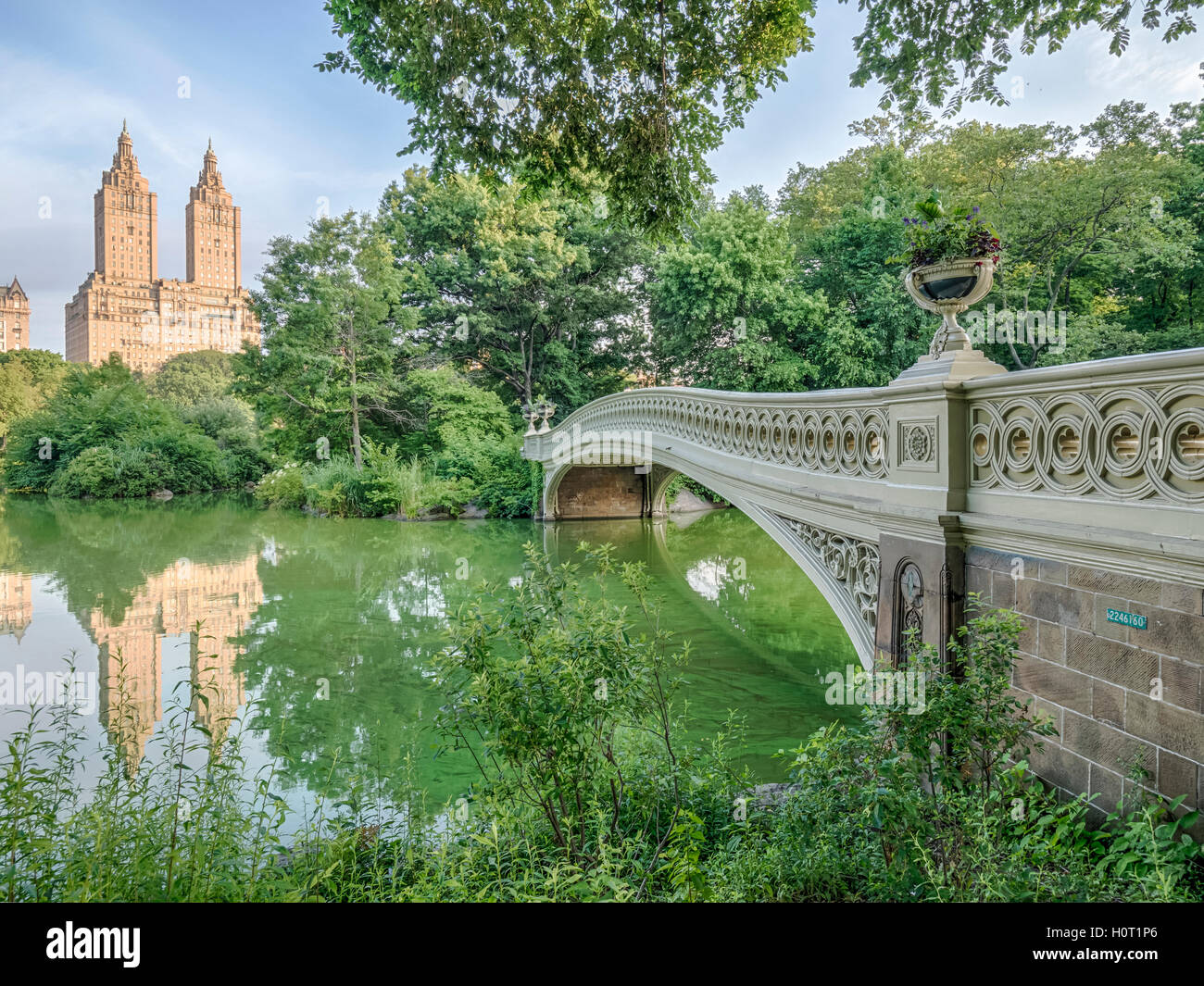 The Bow Bridge is a cast iron bridge located in Central Park, New York ...