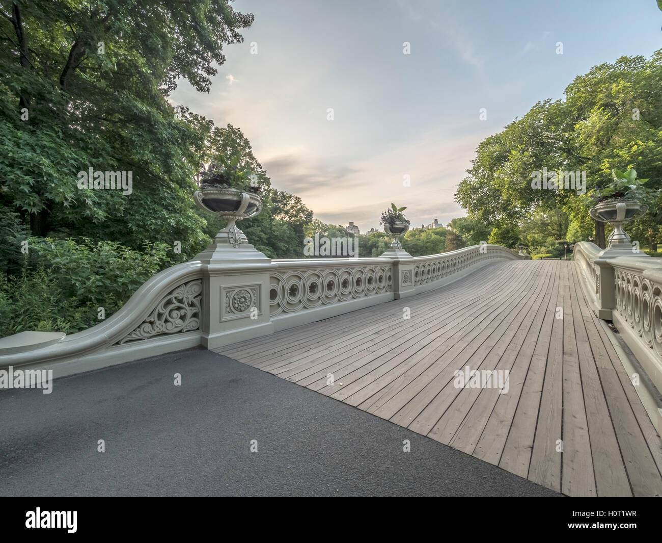 The Bow Bridge is a cast iron bridge located in Central Park, New York ...