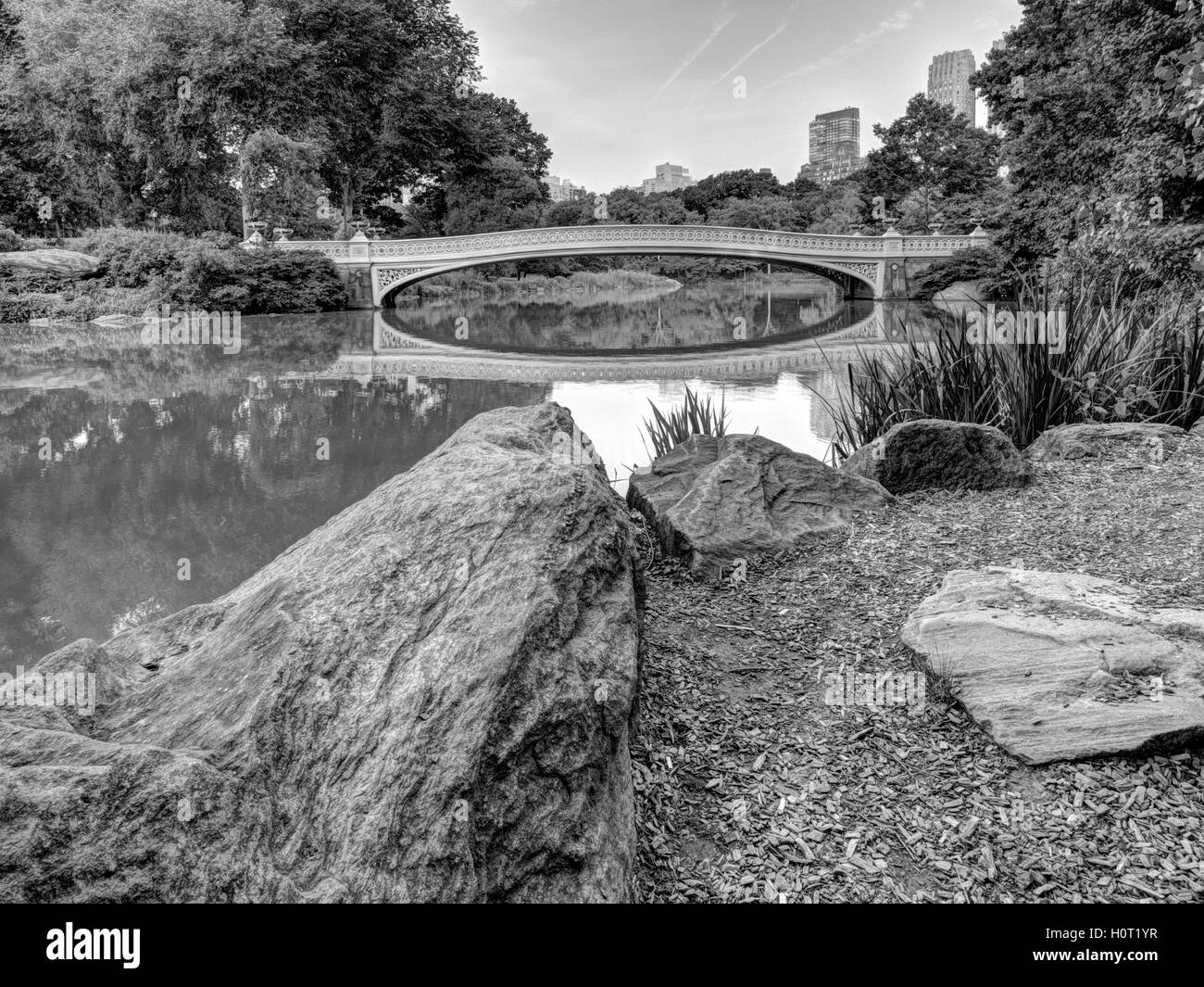 The Bow Bridge is a cast iron bridge located in Central Park, New York ...