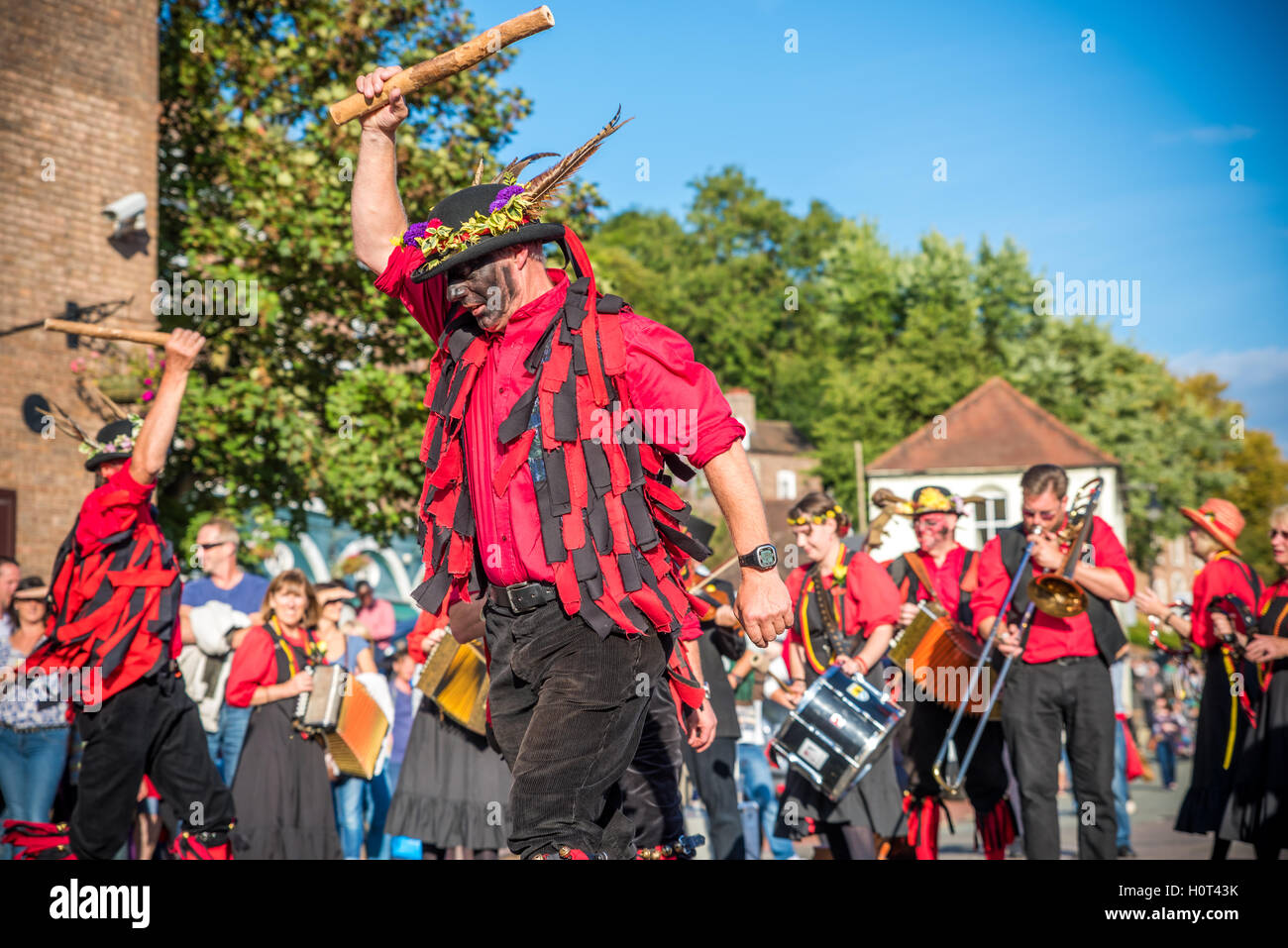 Black face Morris dancers Stock Photo Alamy