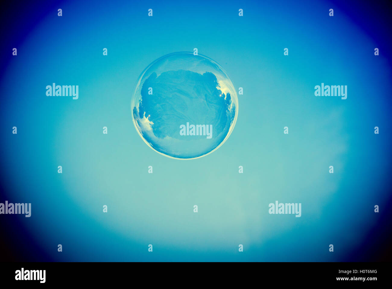 A large bubble floating in the sky Stock Photo Alamy