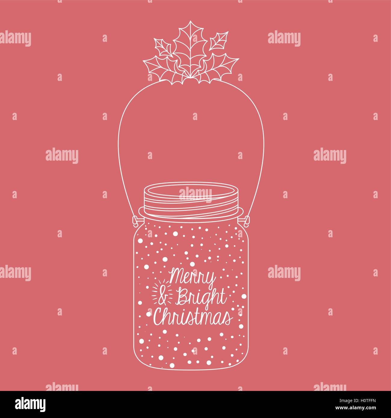 Mason jar decoration for Christmas season Stock Vector Image &amp; Art - Alamy