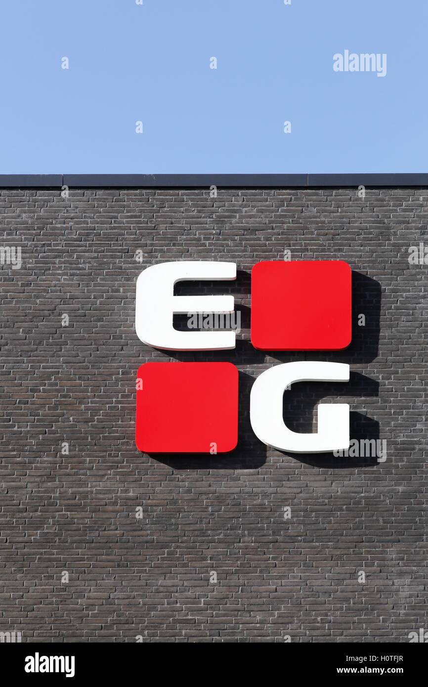 EG is a Scandinavian Information Technologies group headquartered in Denmark that focuses on industry Stock Photo