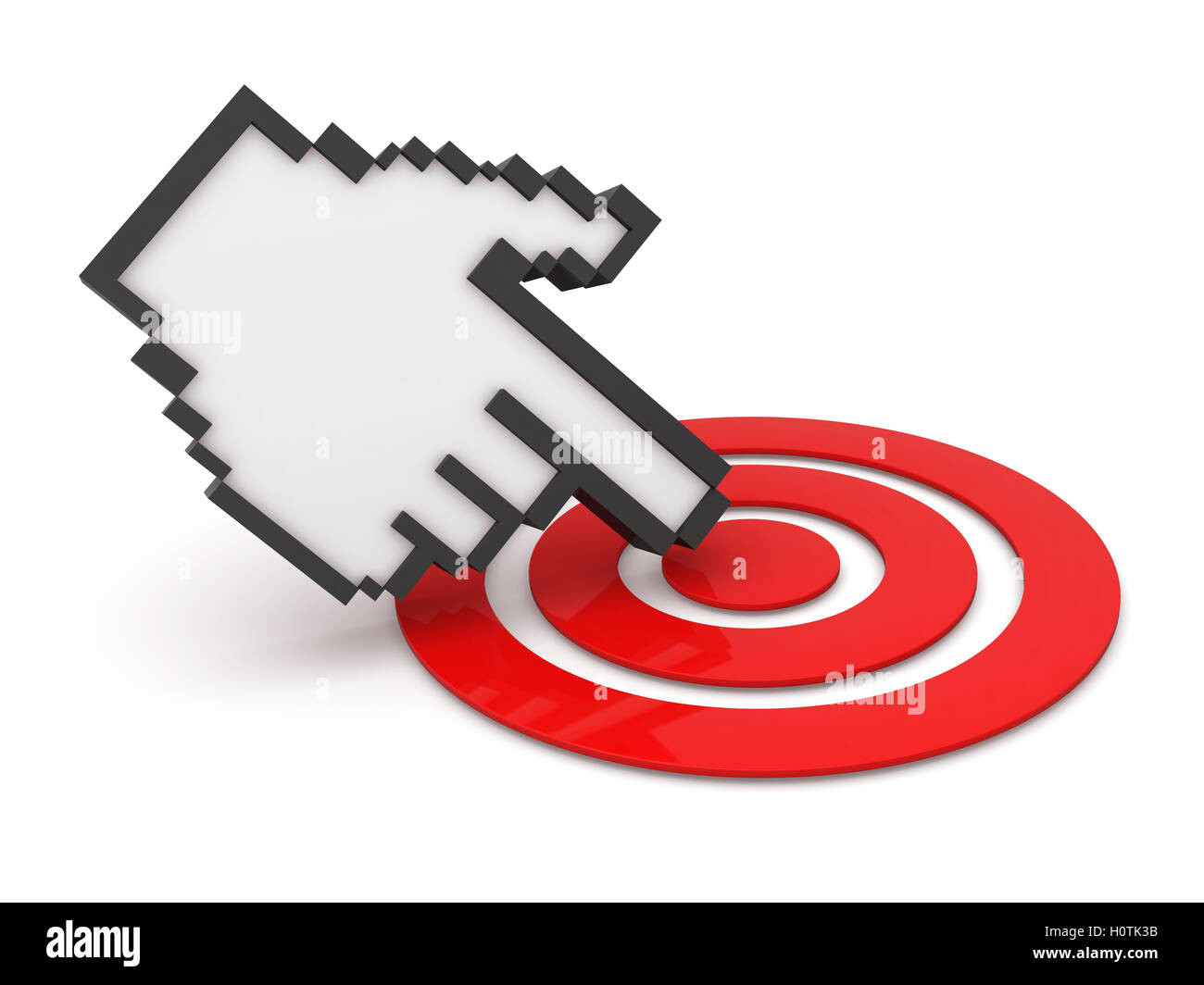 Hand cursor and target Stock Photo Alamy