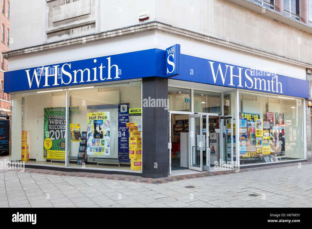 W H Smith stationery store, Lister Gate, Nottingham, England, UK Stock Photo