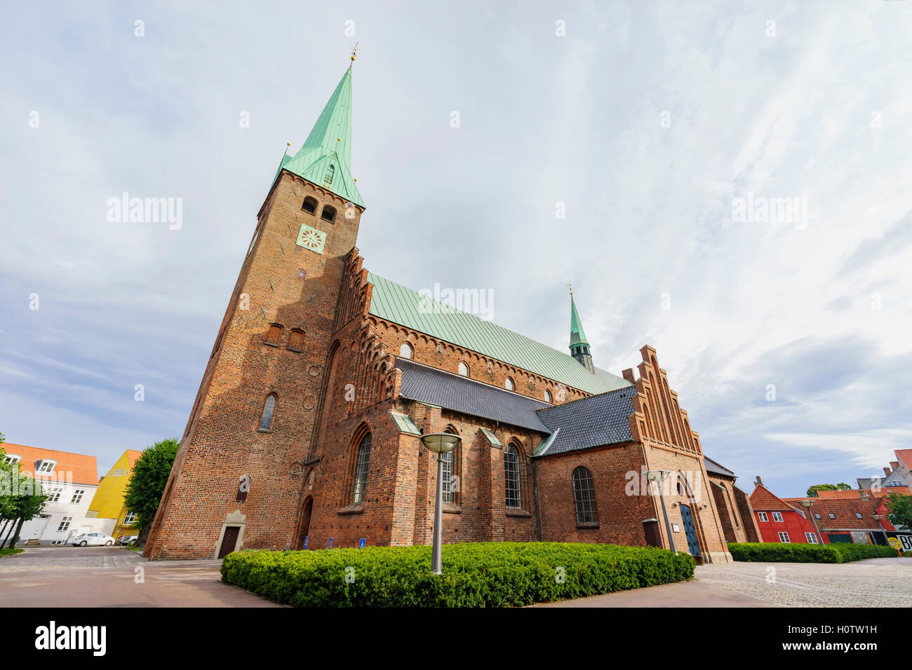 The historical Church of St. Olai at Helsingor, Denmark Stock Photo