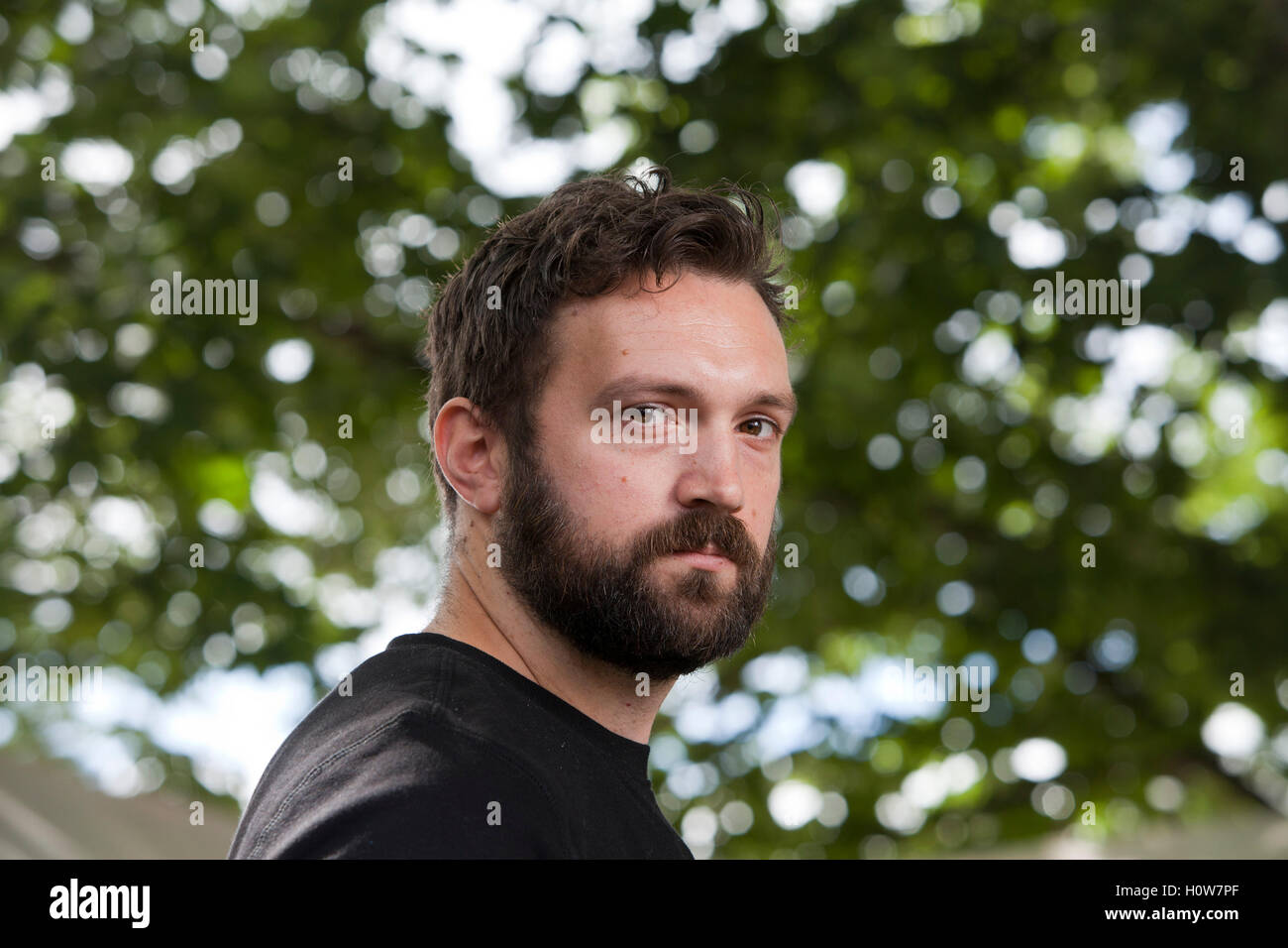 Dominic Hinde, the journalist and writer, at the Edinburgh International Book Festival. Edinburgh, Scotland. 15th August 2016 Stock Photo