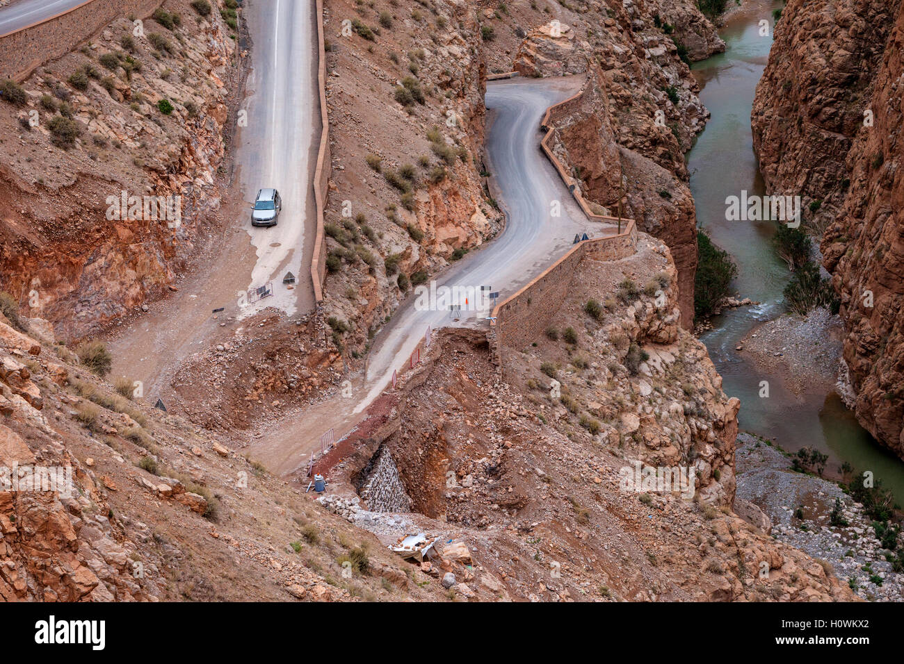 Dades Gorge Morocco Hair Pin Turn Washed Out After Heavy Rain
