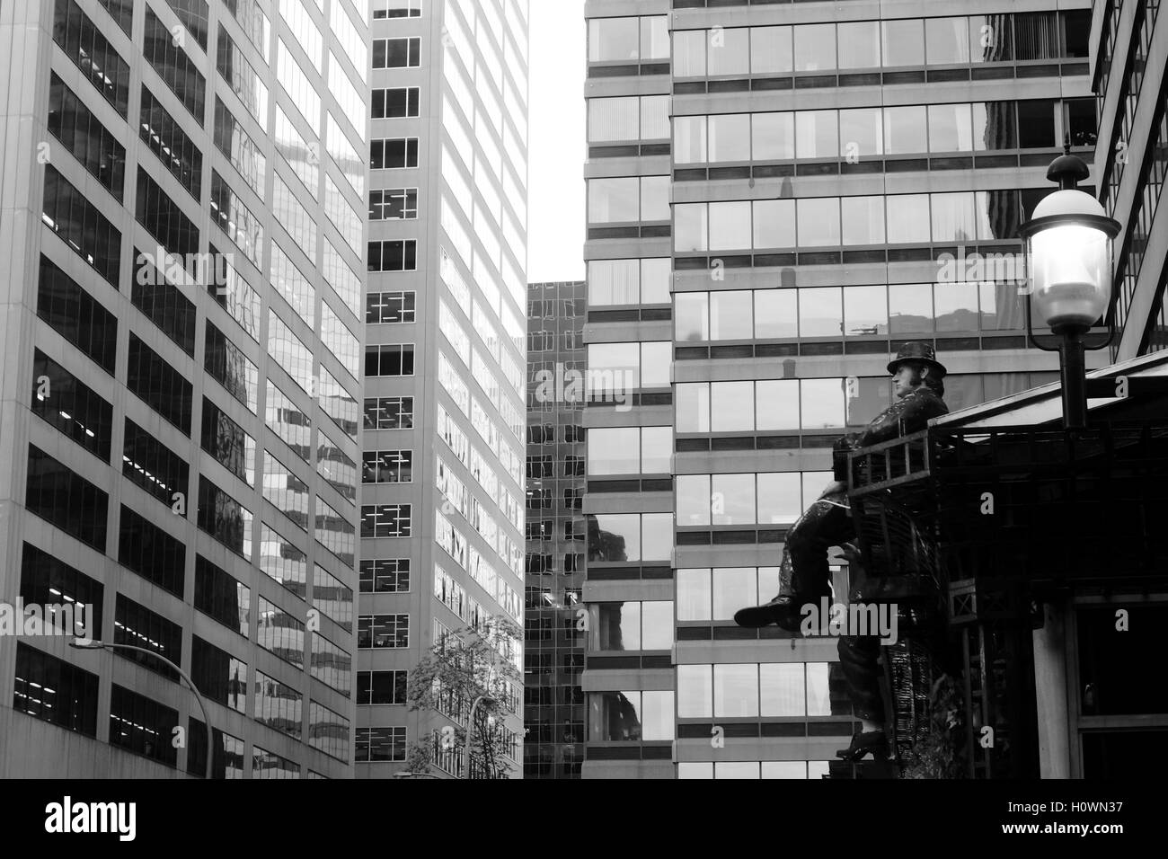 Buildings in Downtown Montreal Stock Photo