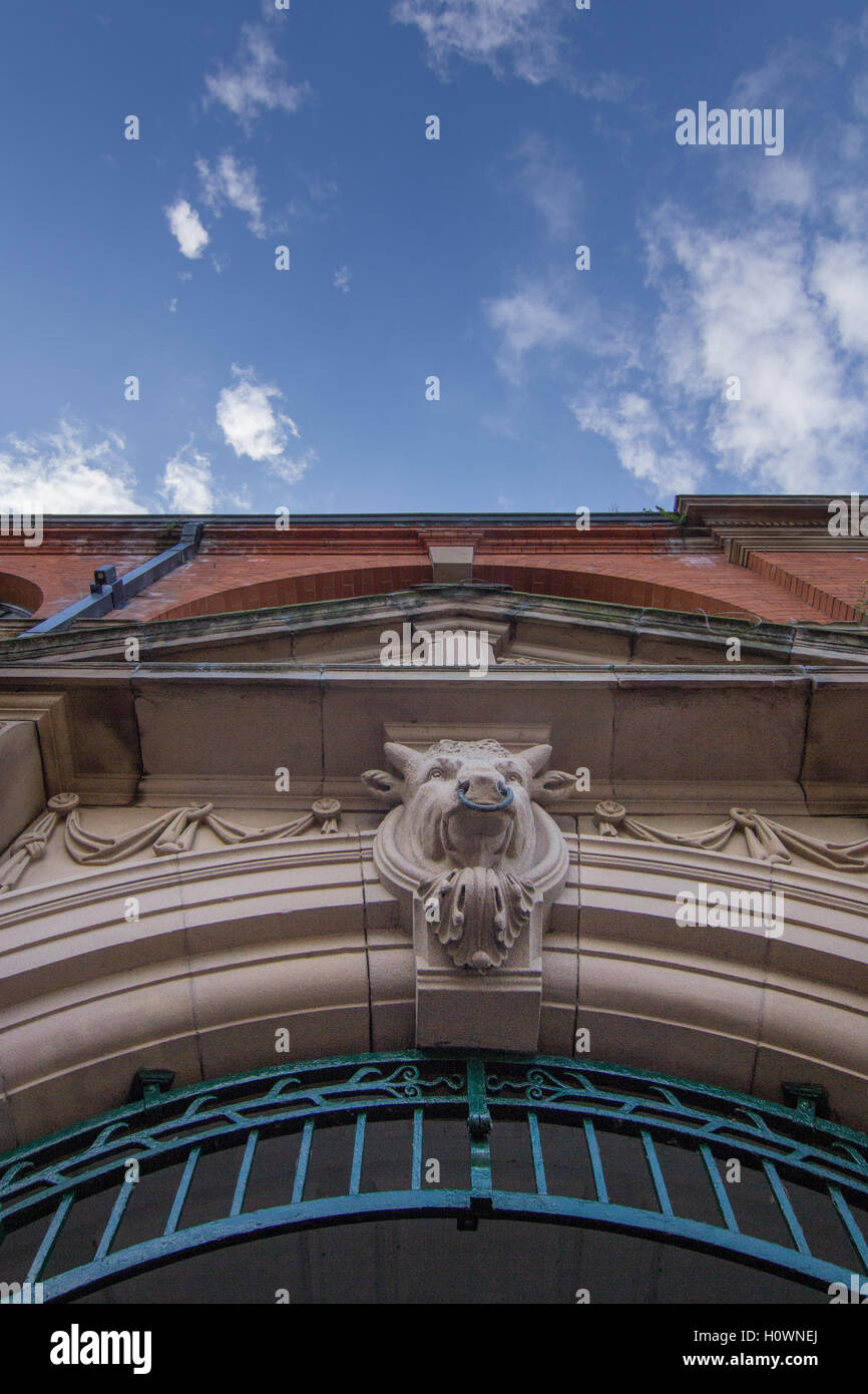 A photo of the historic Market Hall building in the Market Square, Burton, United Kingdom. Stock Photo