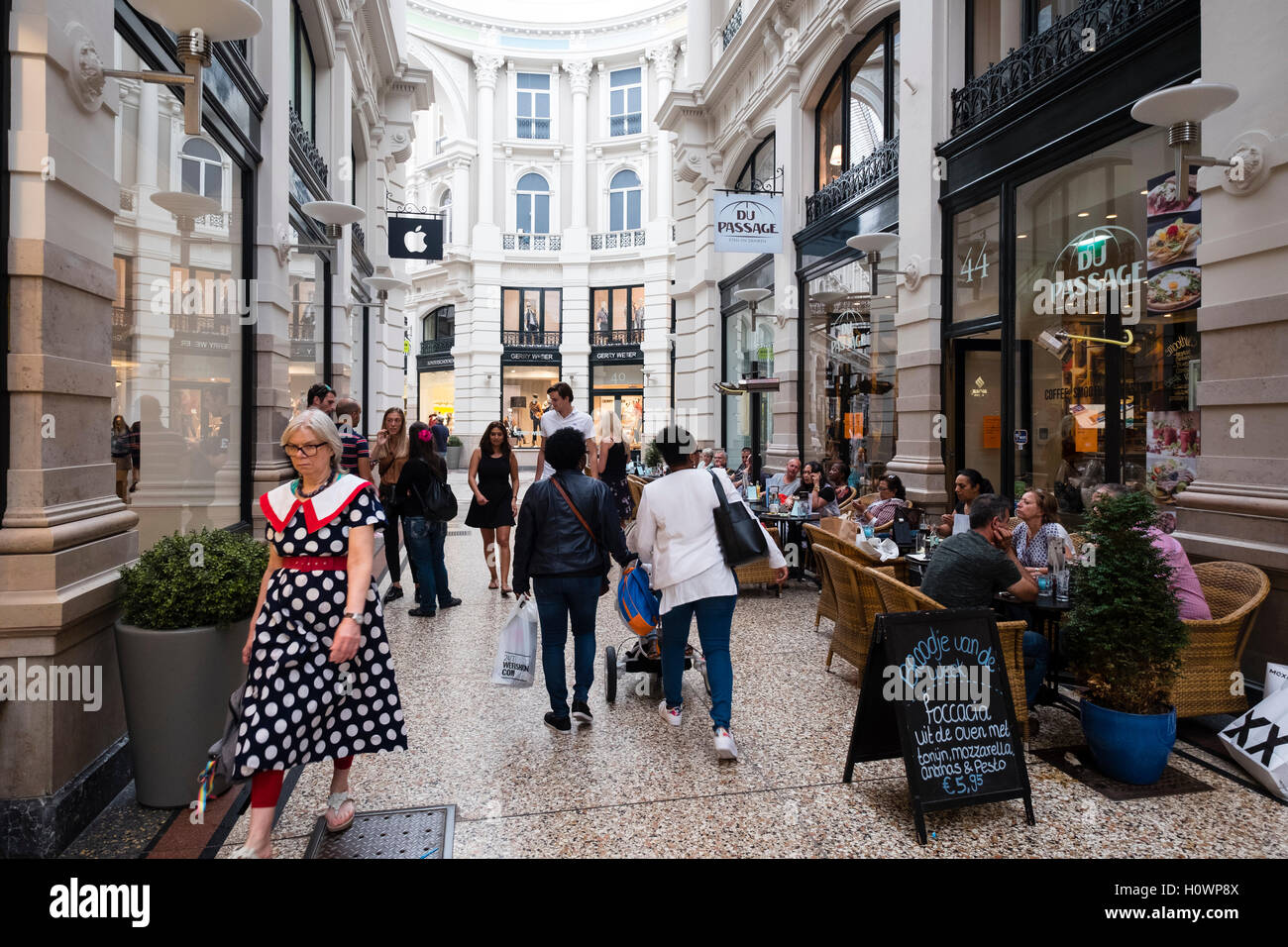 Interior of Passage shopping mall in Den Haag, The Hague, Netherlands Stock Photo