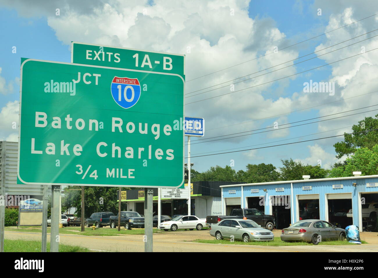 American road sign Stock Photo