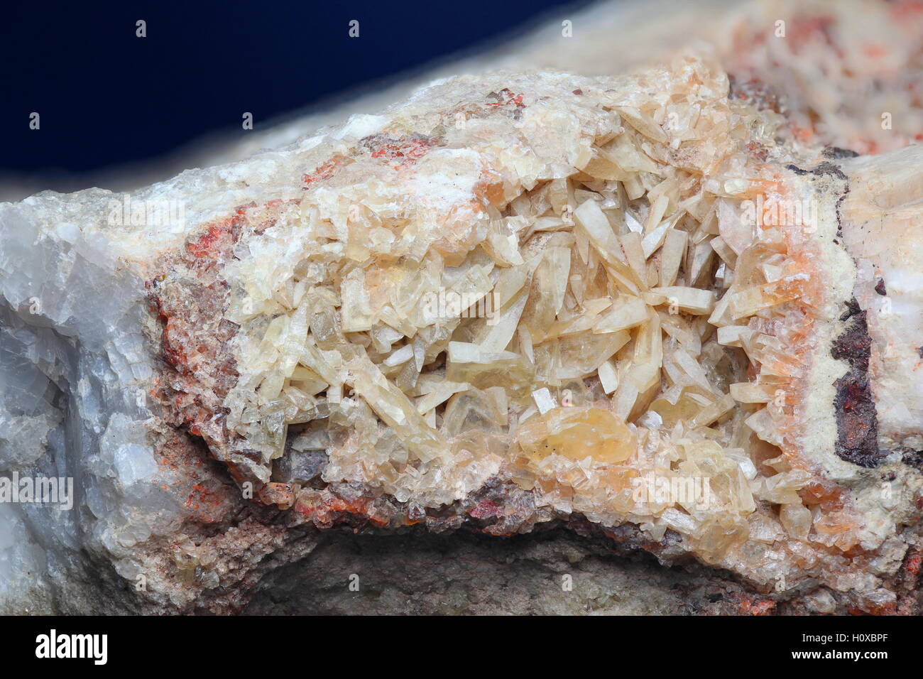 Crystals of baryte, barite Stock Photo
