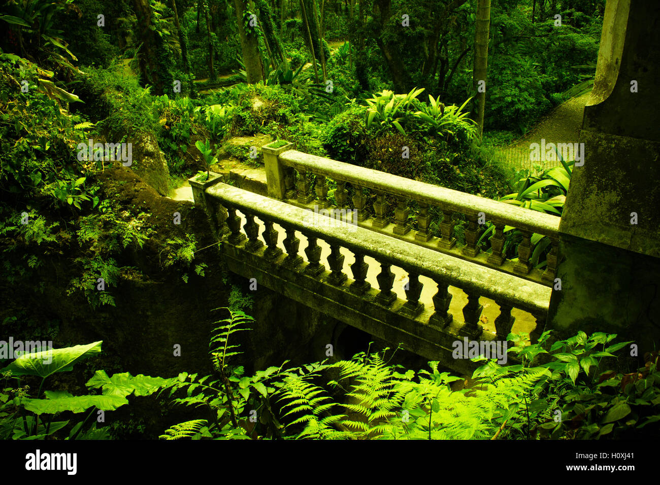 Bridge at the Parque Lage garden, in Rio de Janeiro, Brazil Stock Photo
