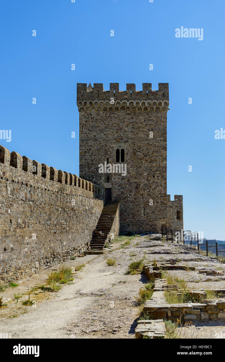 Genoese Fortress - One of the Three Surviving Medieval Fortresses on the  Crimean Coast Stock Image - Image of landscape, drone: 230853717