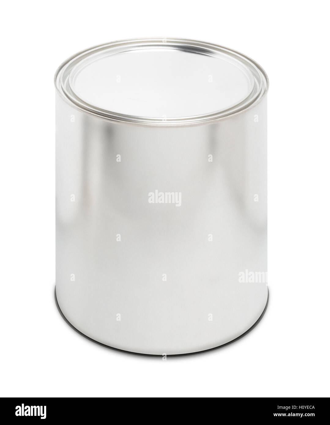 A silver paint can suitable for adding text to Stock Photo