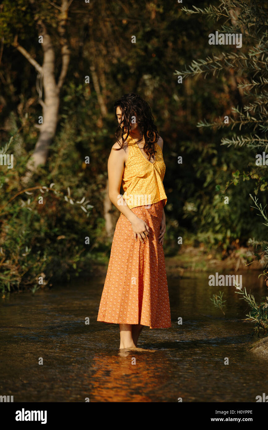 A Beautiful Young Hippie Woman With Natural Hair Dreadlocks