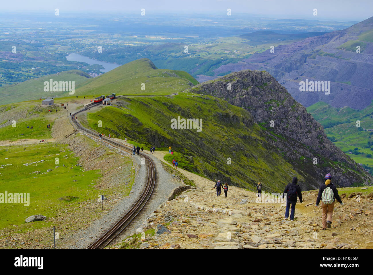 Snowdon Mountain Railway Clogwyn Station Stock Photo