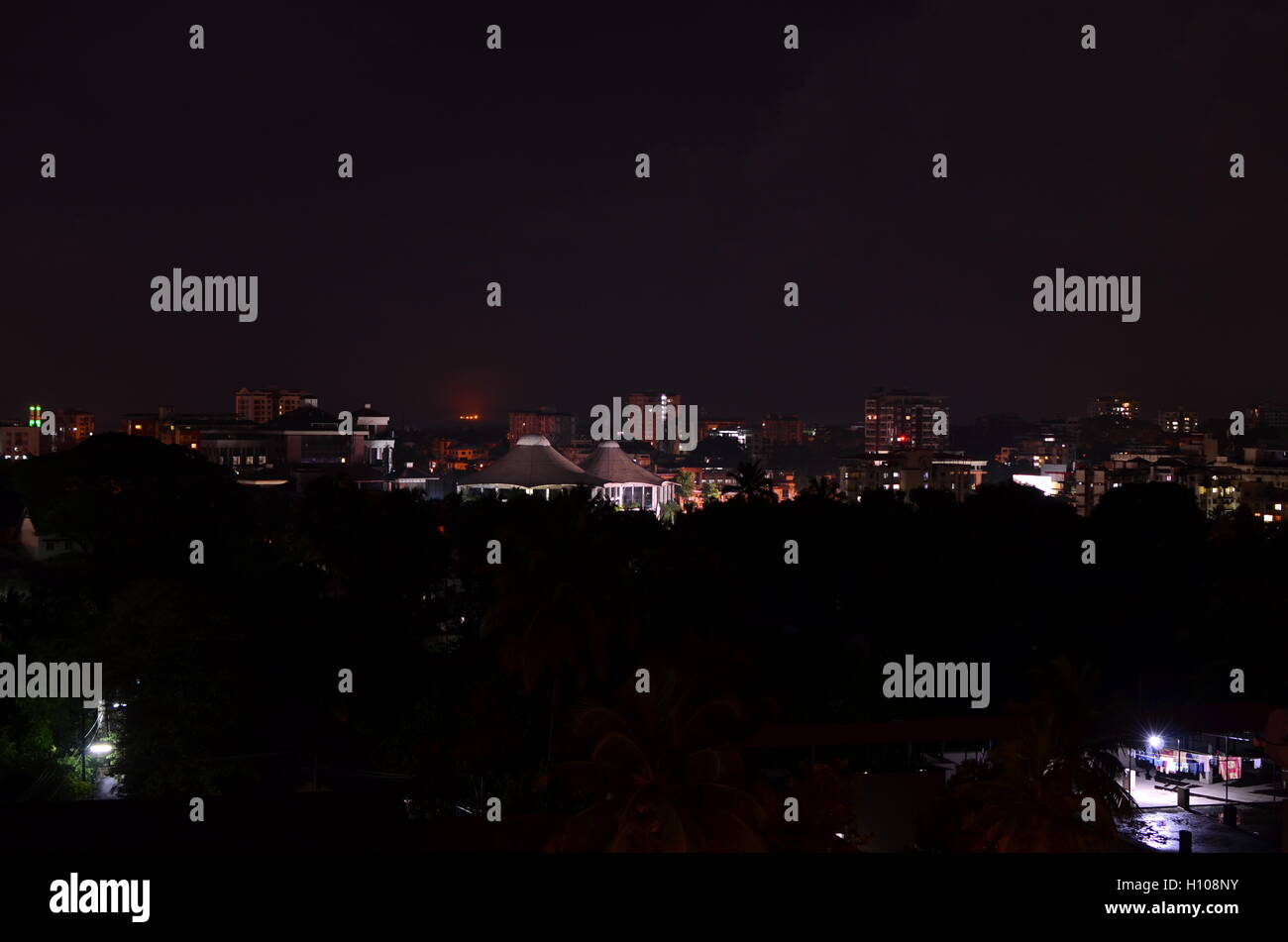 Night view of Mangalore City, Karnataka State, India Stock Photo