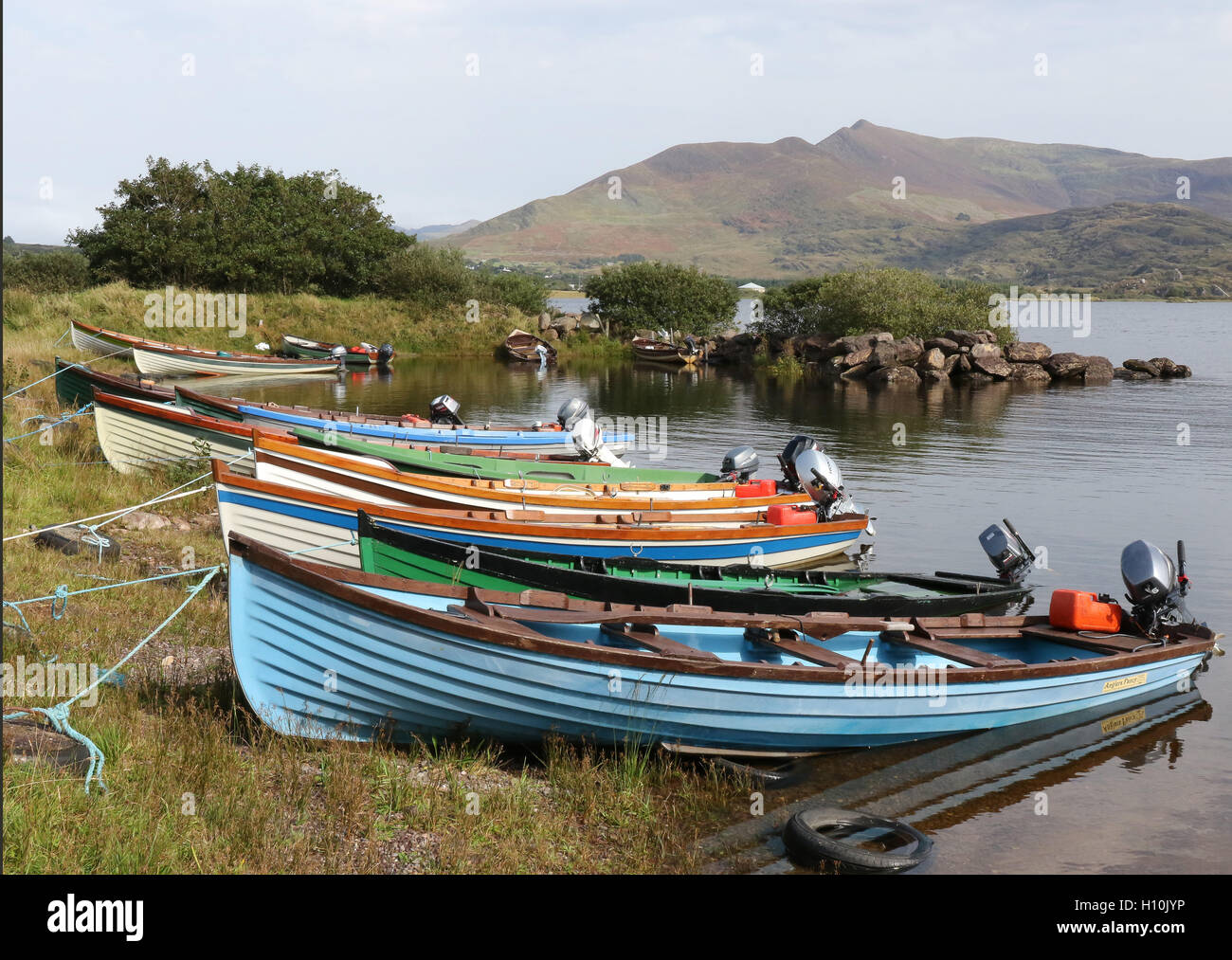 Sea trout fishing Ireland salmon fishing Ireland wooden fishing boats