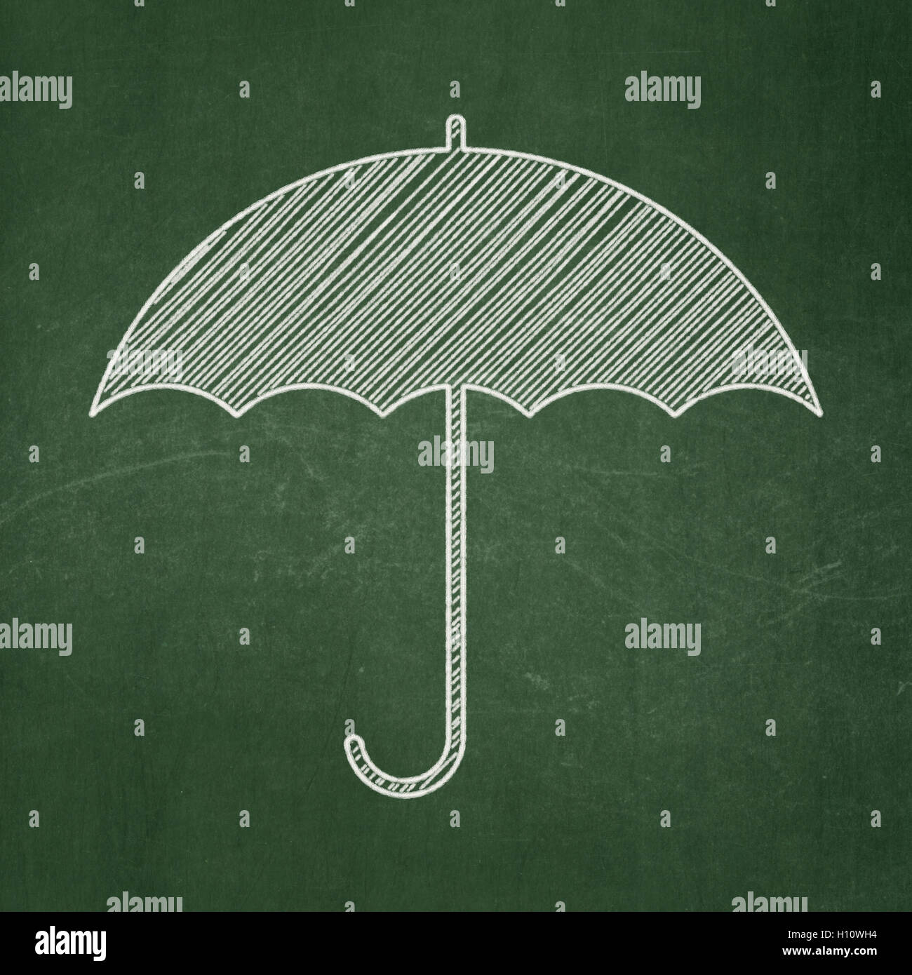 Protection concept Umbrella on chalkboard background Stock Photo Alamy
