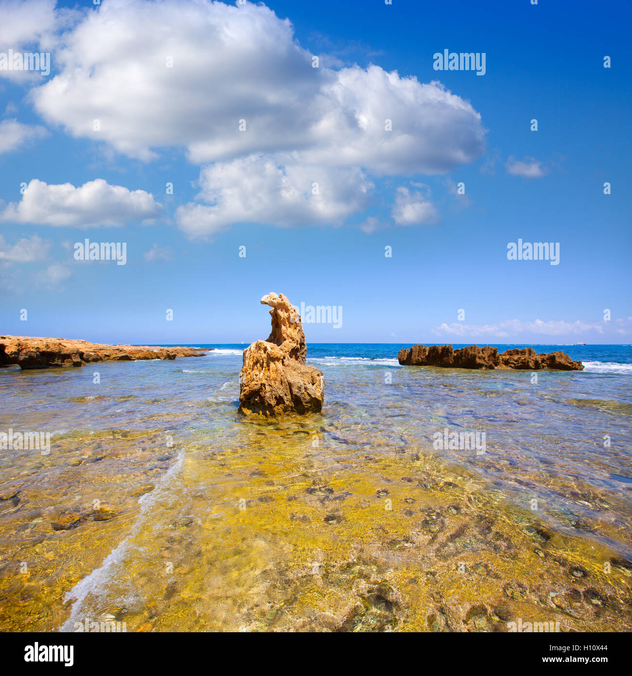 Denia Alicante Las rotas rocky beach in Spain Stock Photo Alamy