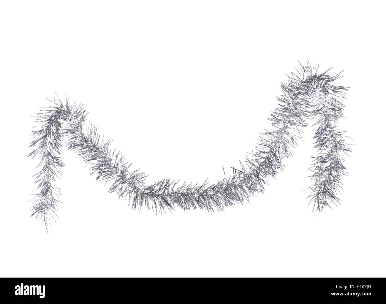 Christmas silver tinsel Stock Photo Alamy