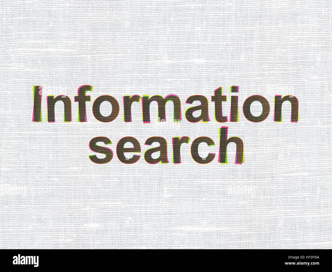 Data concept: Information Search on fabric texture background Stock ...