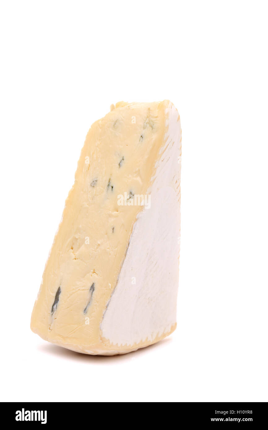 Slice of dor blue cheese Stock Photo - Alamy