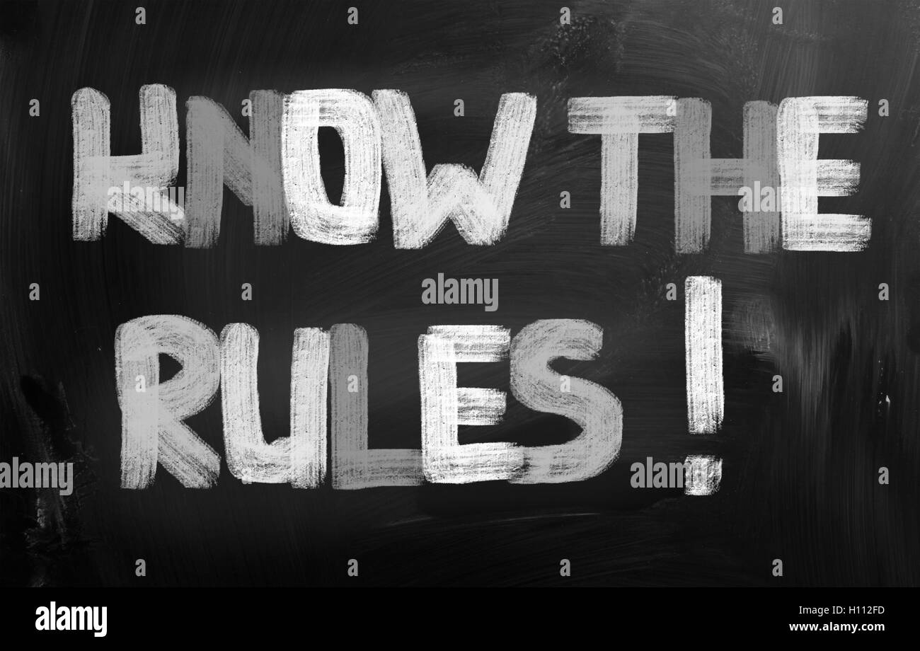Know The Rules Concept Stock Photo