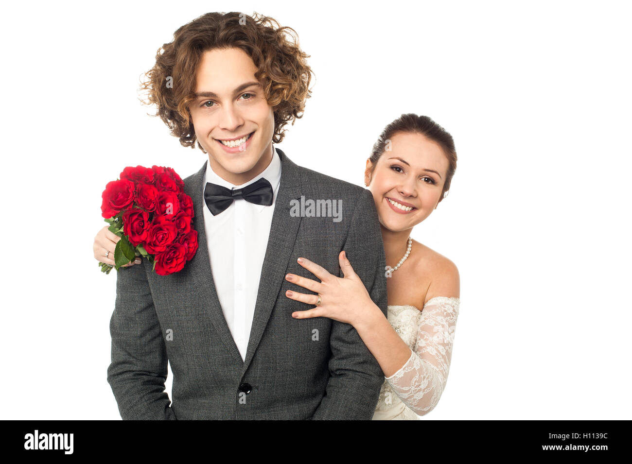 Beautiful newlywed pair posing hi-res stock photography and images - Alamy