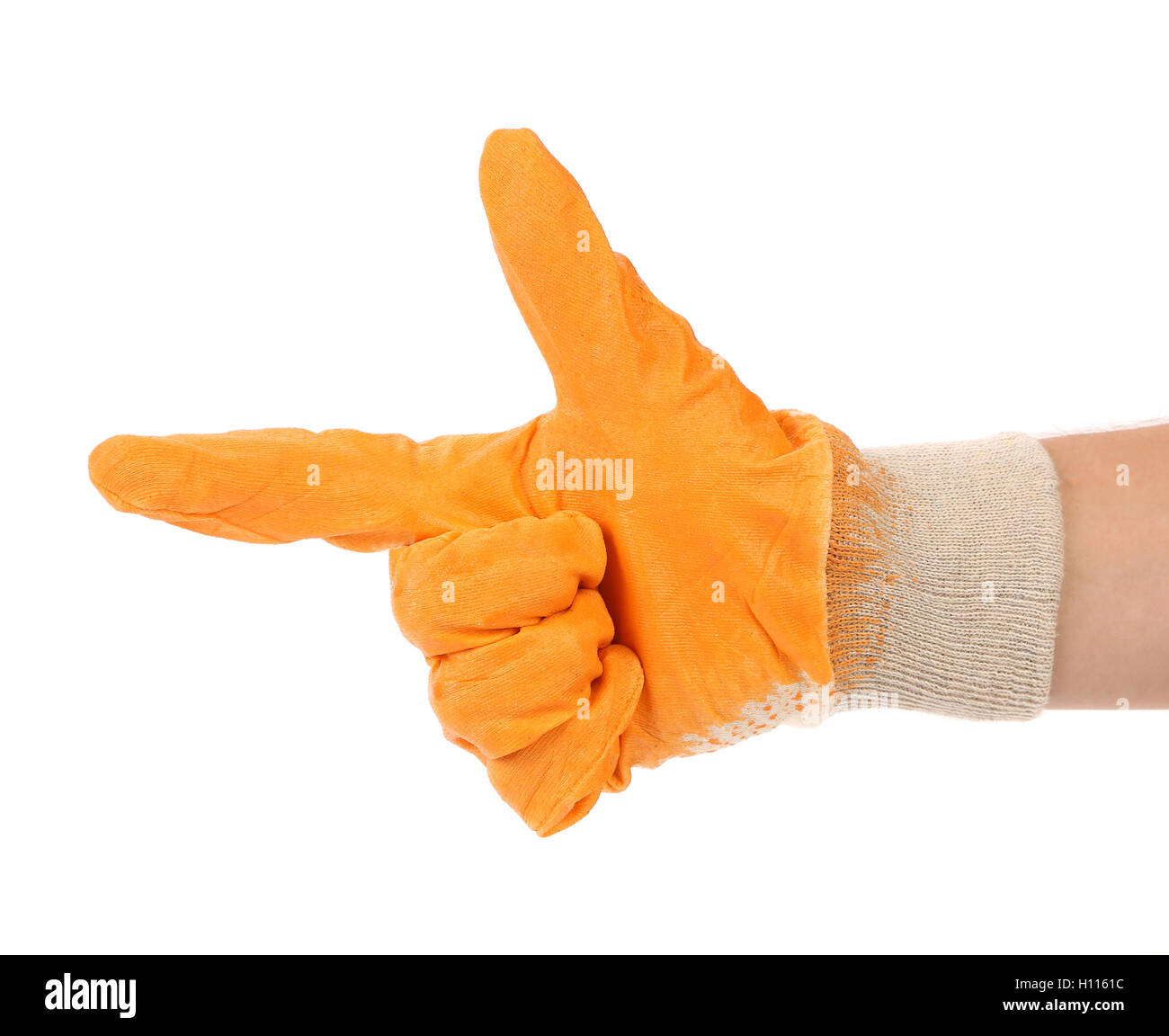Working hand in glove like of gun Stock Photo Alamy