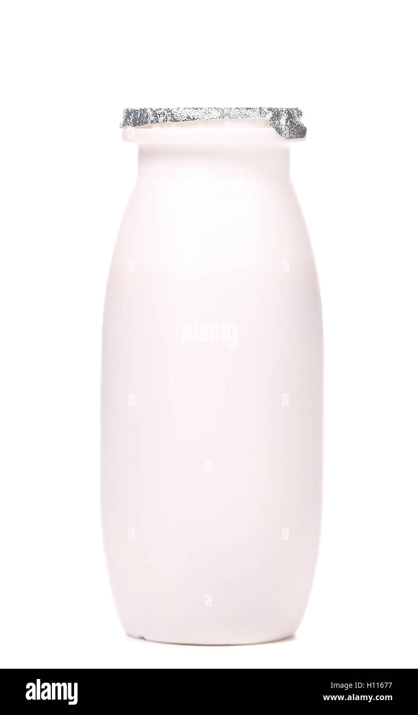 White plastic yogurt bottle Stock Photo Alamy