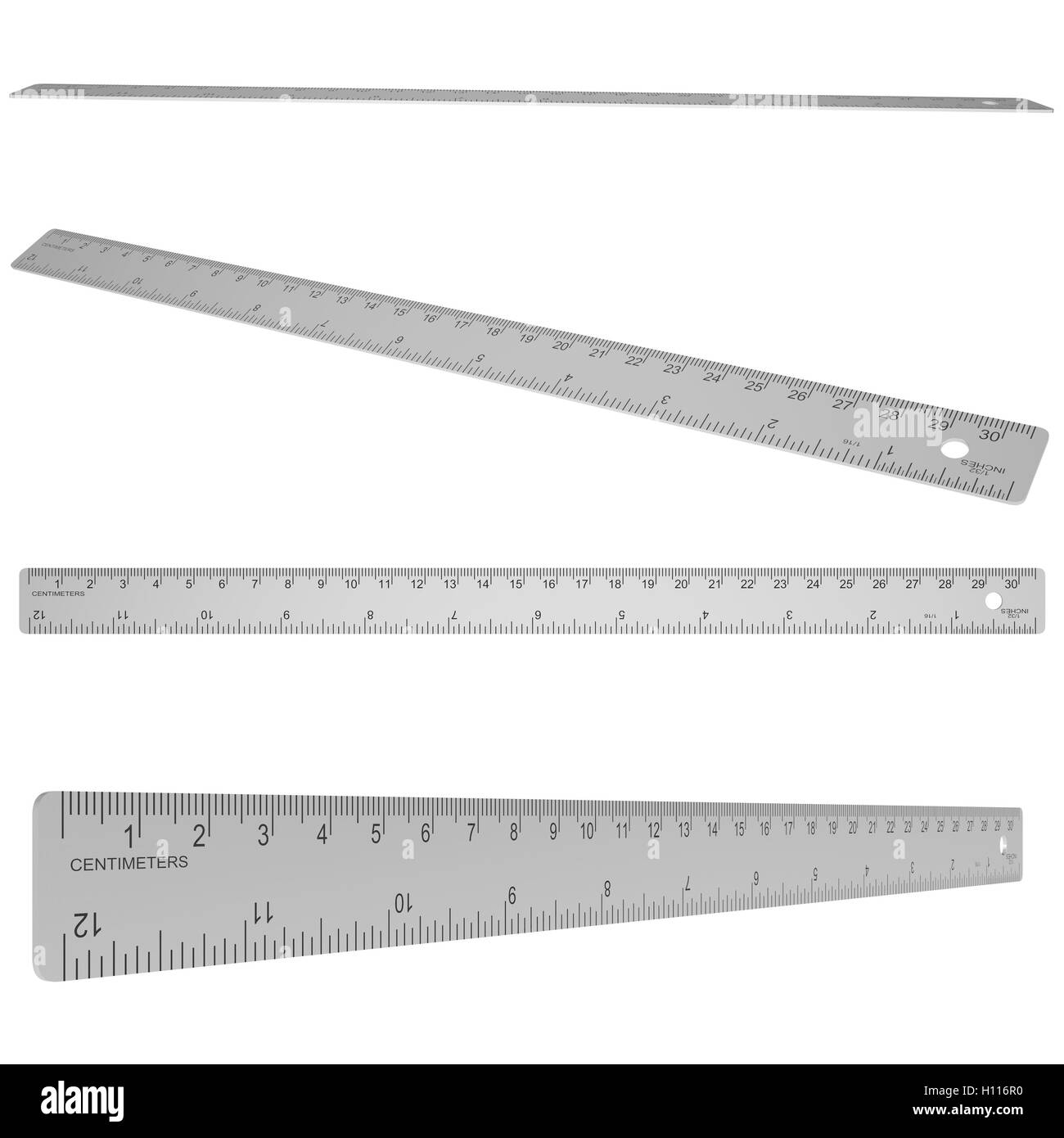 Ruler measure metal ruler Black and White Stock Photos & Images Alamy