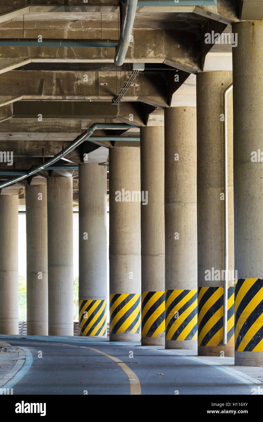 Bottom view under the viaduct Stock Photo Alamy