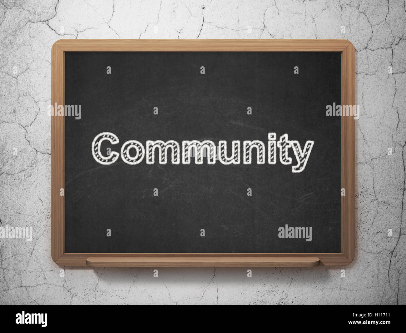 Social media concept: Community on chalkboard background Stock Photo ...