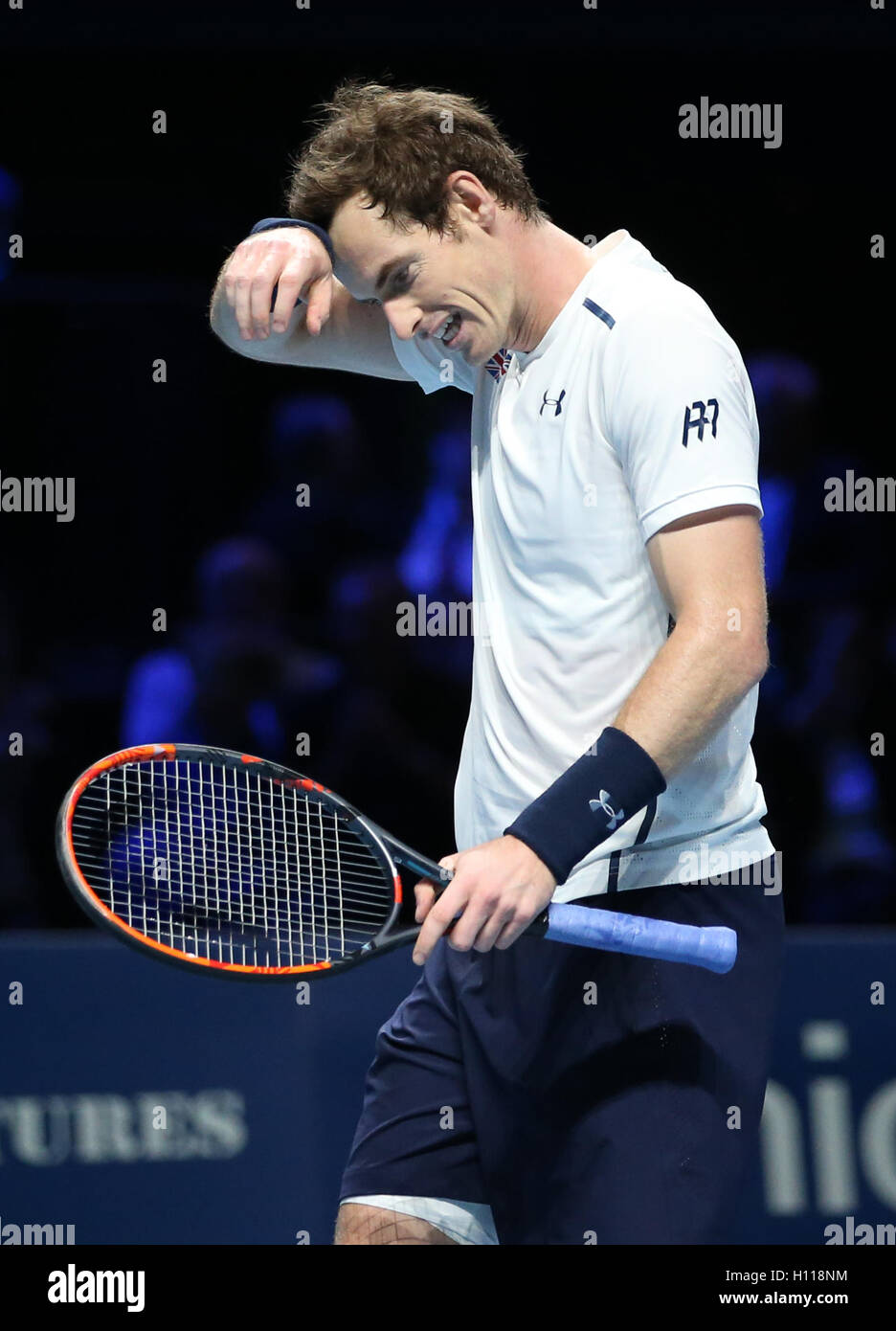 Andy Murray during his exhibition match against Grigor Dimitrov during the Andy  Murray Live Event at the SSE Hydro, Glasgow Stock Photo - Alamy