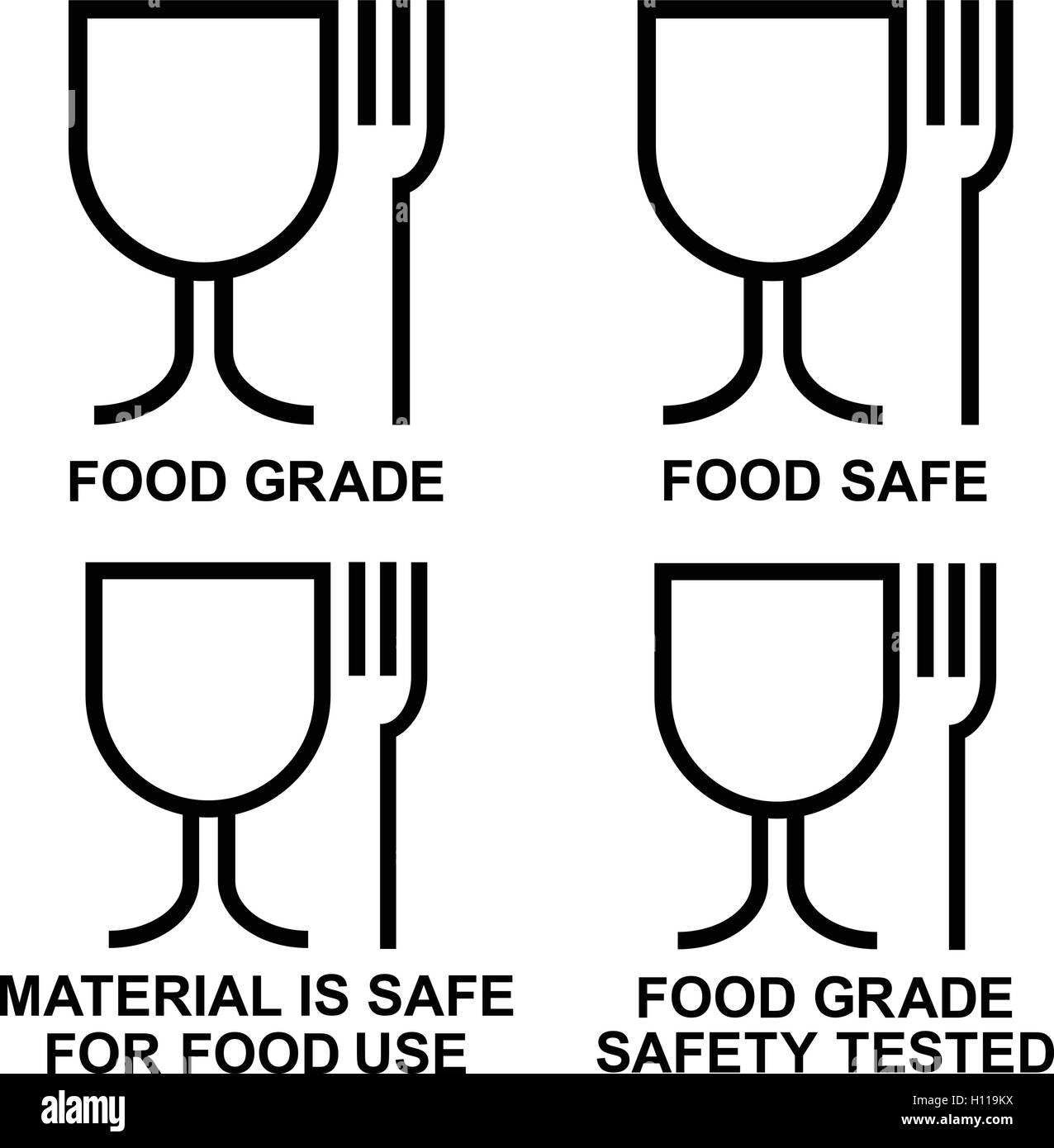 Food grade icon pictogram plastic contact fork Vector Image