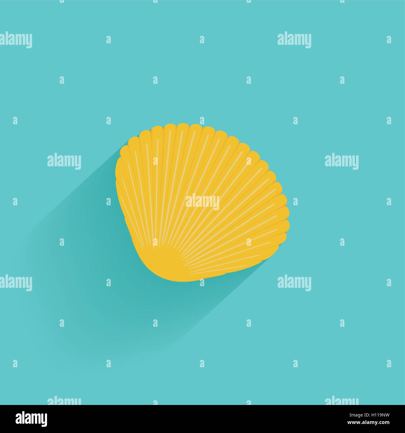 Vector seashell icon hi-res stock photography and images - Alamy