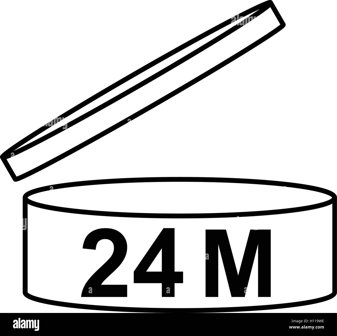 PAO cosmetics symbol 24M, Period after opening symbol twenty four month