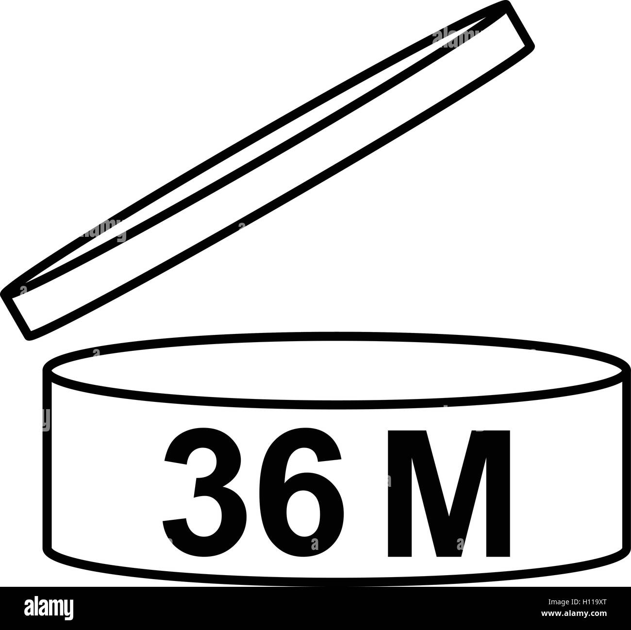 PAO cosmetics symbol 36M, Period after opening symbol thirty six month,  vector illustration Stock Vector Image & Art - Alamy