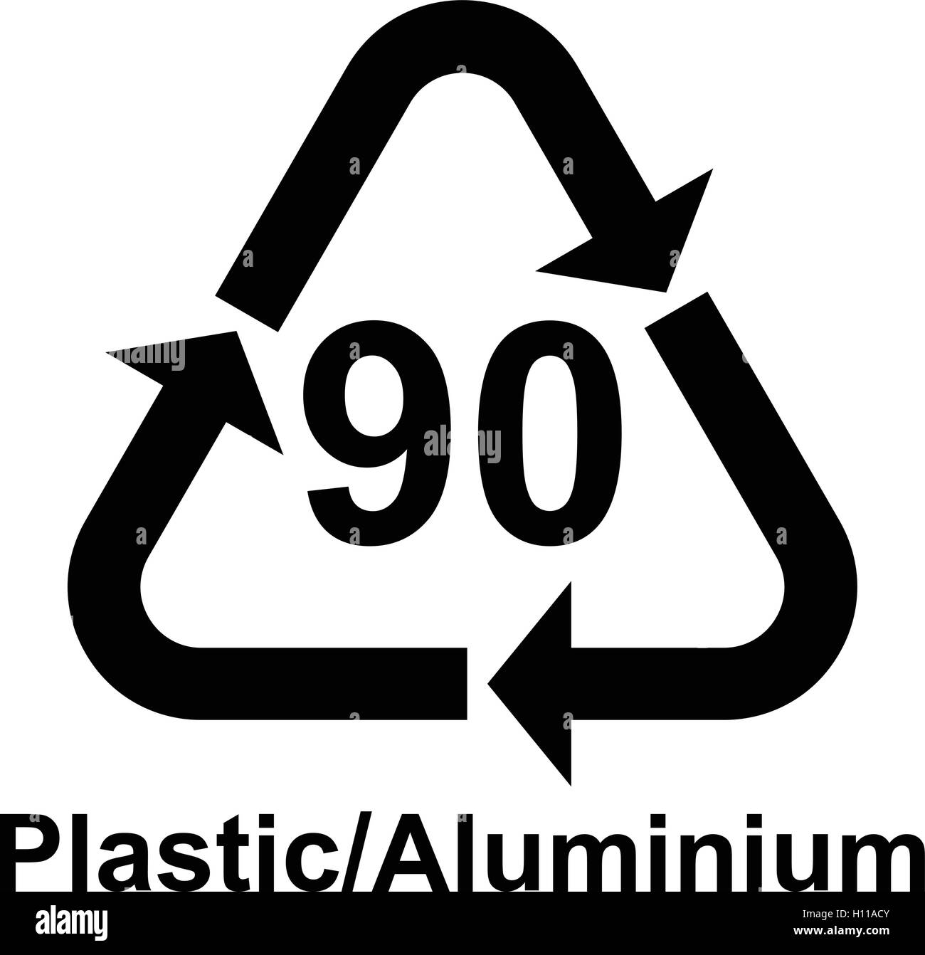 Composites recycling symbol 90. Composites recycling code 90, vector  illustration Stock Vector Image & Art - Alamy