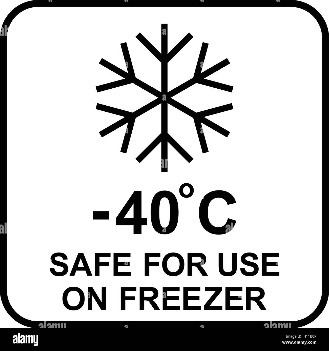Safe for use on freezer sign, safe for use on freezer symbol, vector illustration. Stock Vector