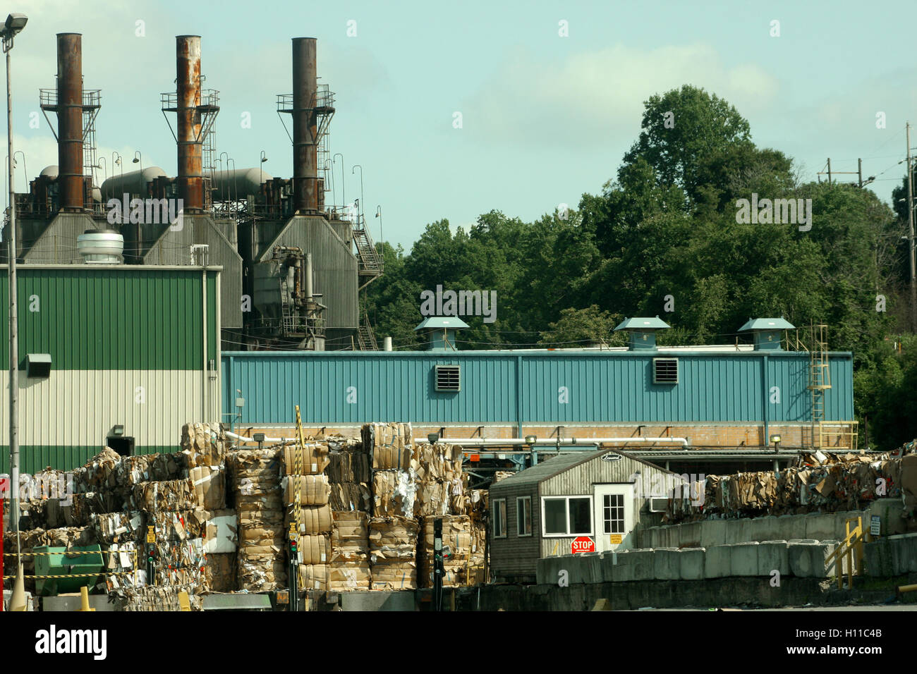 Paper recycling plant in Lynchburg, VA, USA Stock Photo