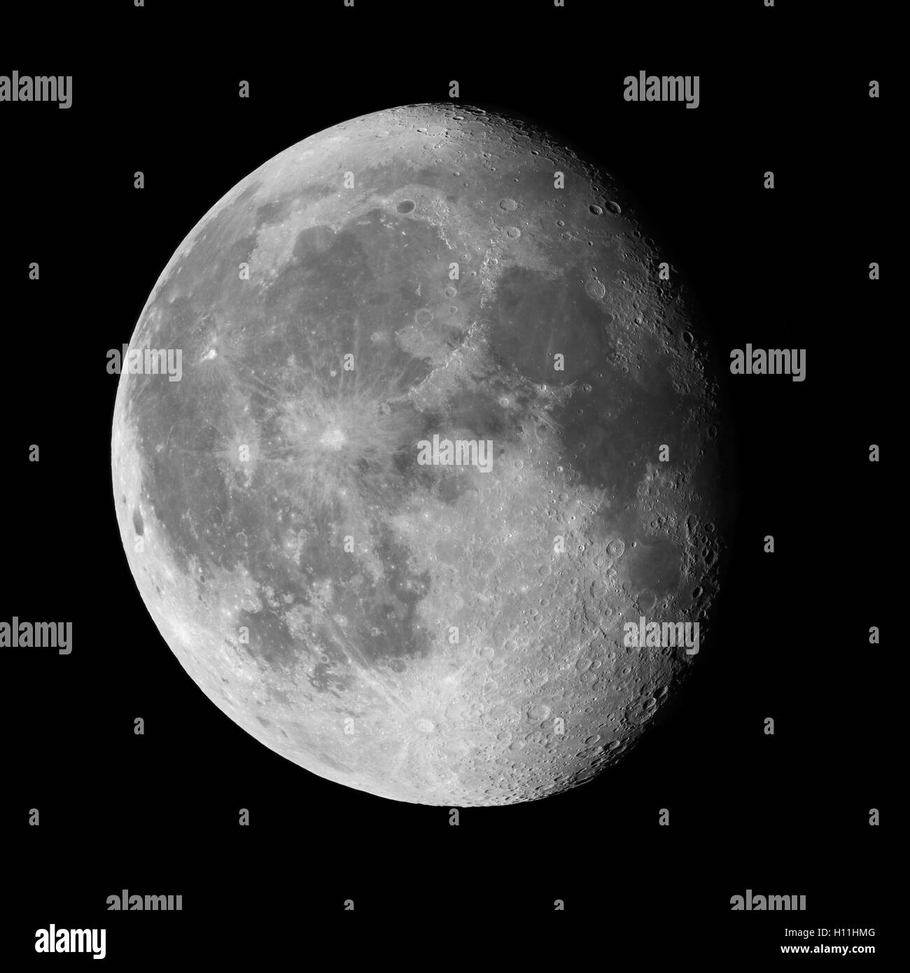 Moon - Waning Gibbous Stock Photo