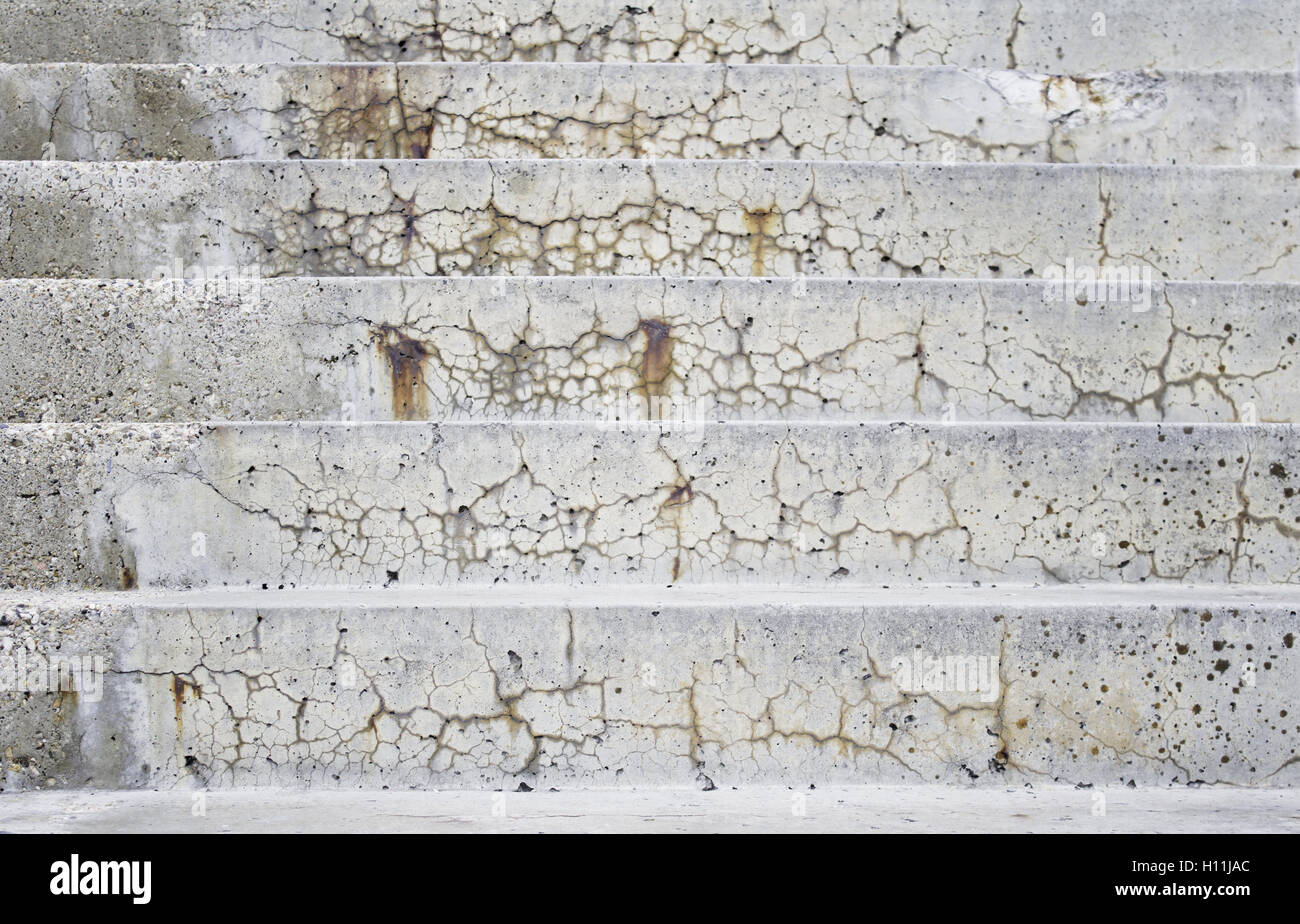 Dirty cement stairs urban building Stock Photo