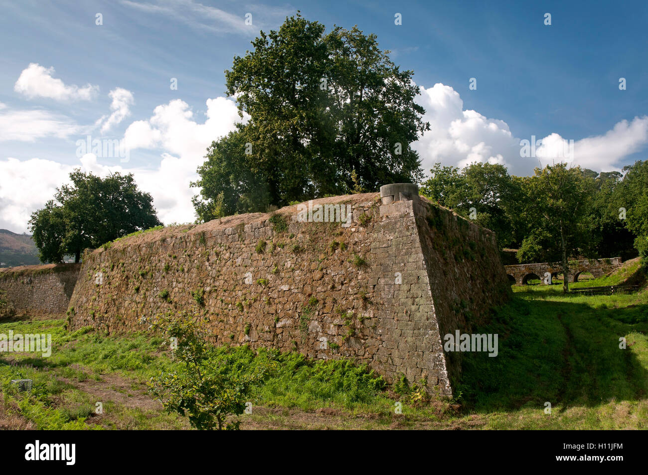 Fort of San Lourenzo - 17th century, Bajo Miño region, Tomiño, Pontevedra province, Galicia, Spain, Europe Stock Photo